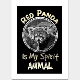 Red Panda is my Spirt Animal Vintage Distressed Cute Gifts Posters and Art